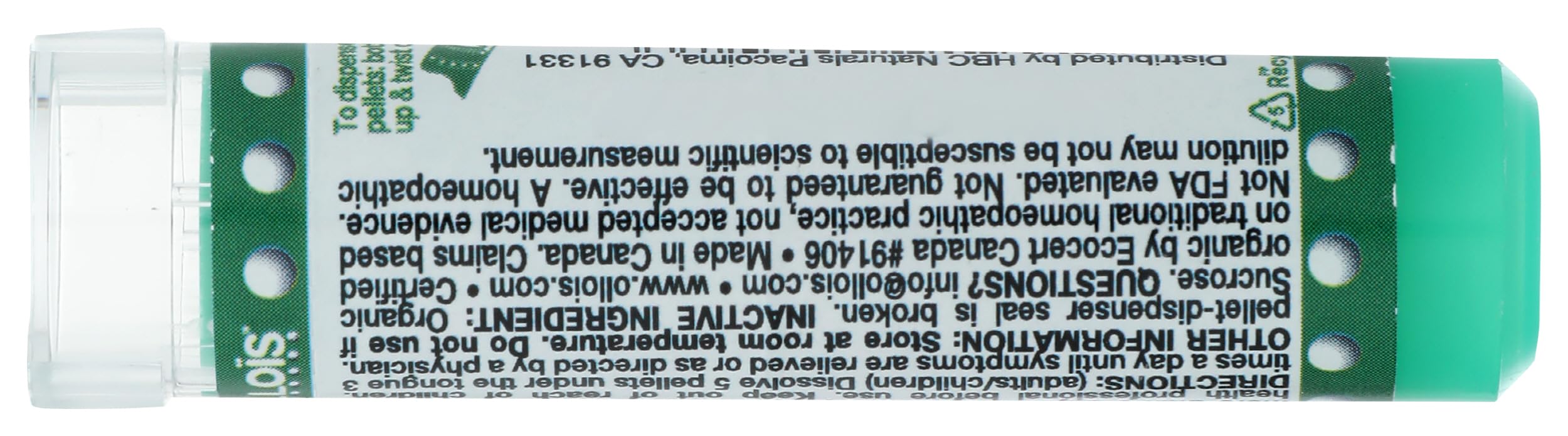 OLLOÏS Ignatia Amara 30c, etiqueta orgánica, medicina homeopática natural.