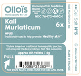 OLLOÏS Kali Muriaticum: pellets cercanos para ver la consistencia