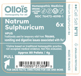 Envase OLLOÏS Natrum Sulphuricum con 80 gránulos para uso diario.