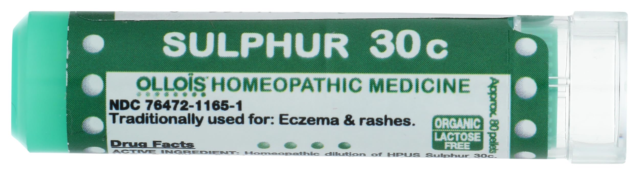 OLLOÏS Sulphur 30c: tubo con perlas para dosis sublingual cómoda