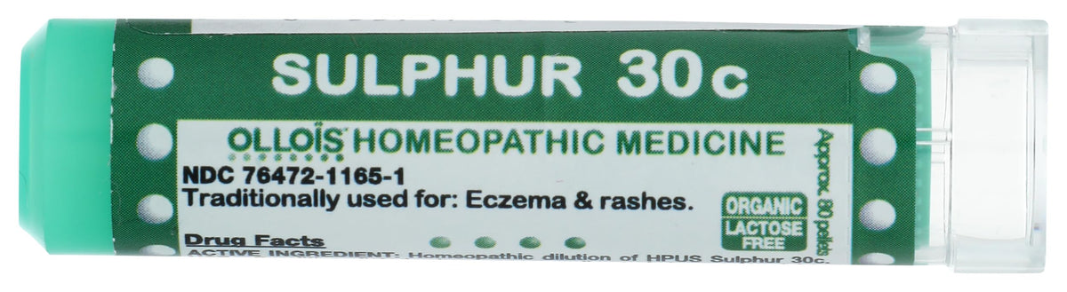 OLLOÏS Sulphur 30c: tubo con perlas para dosis sublingual cómoda