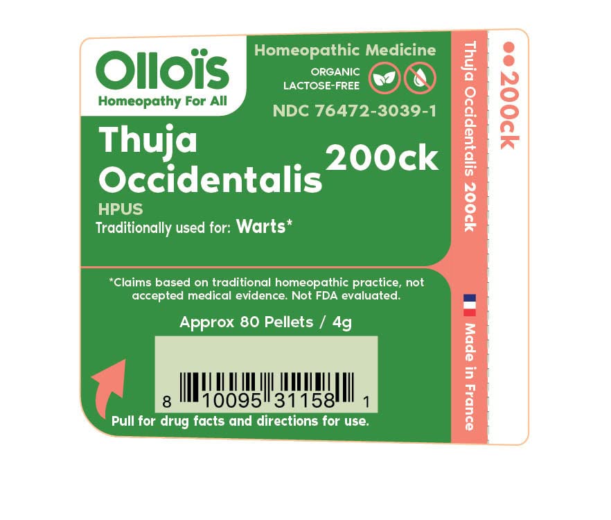 OLLOÏS Thuja Occidentalis 200ck: botella grande para almacenamiento seguro y fácil de usar