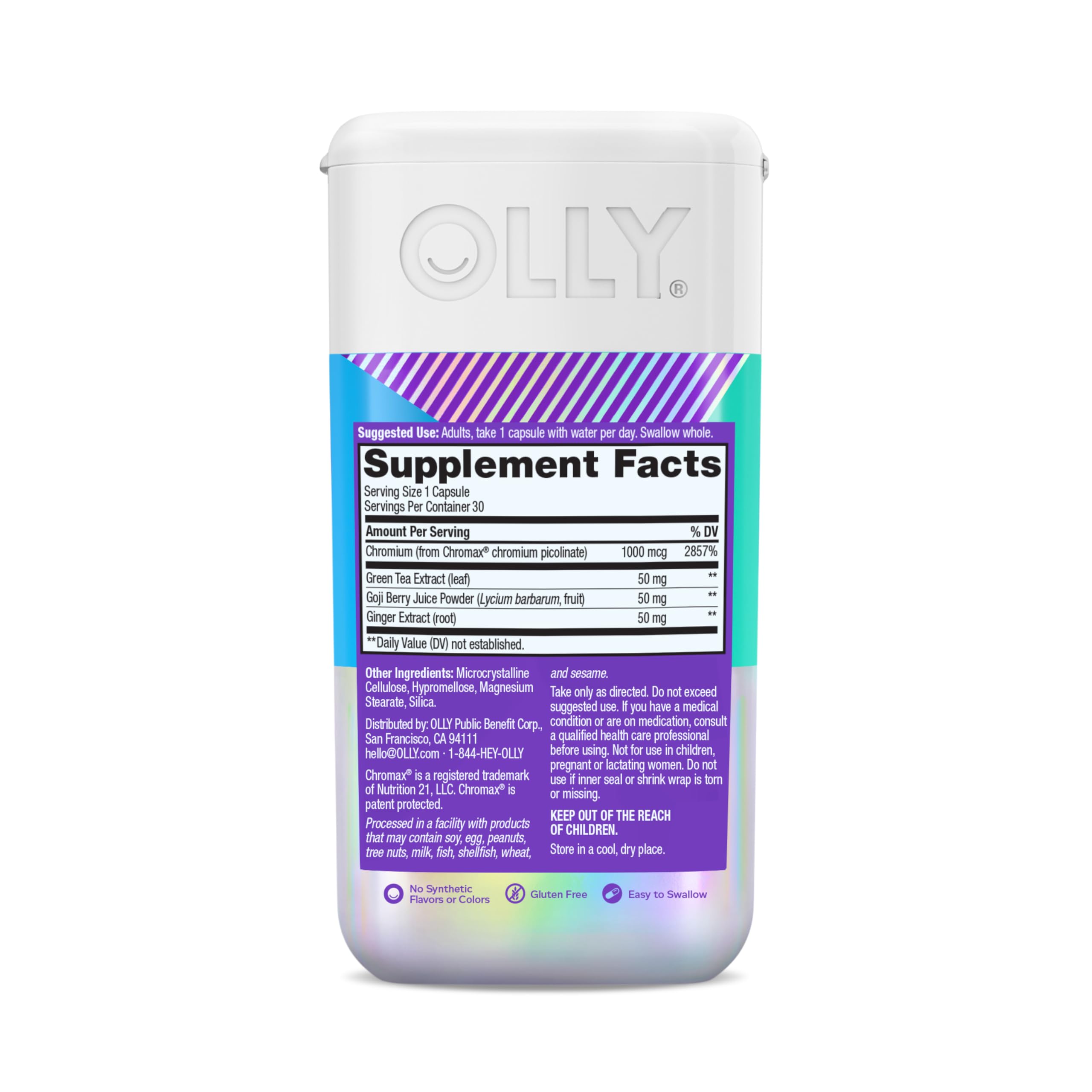 OLLY cápsulas fáciles de tragar con agua