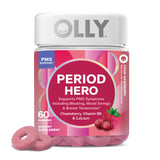 OLLY Period Hero Gummies: botella de 60 gomitas para uso diario durante el ciclo.