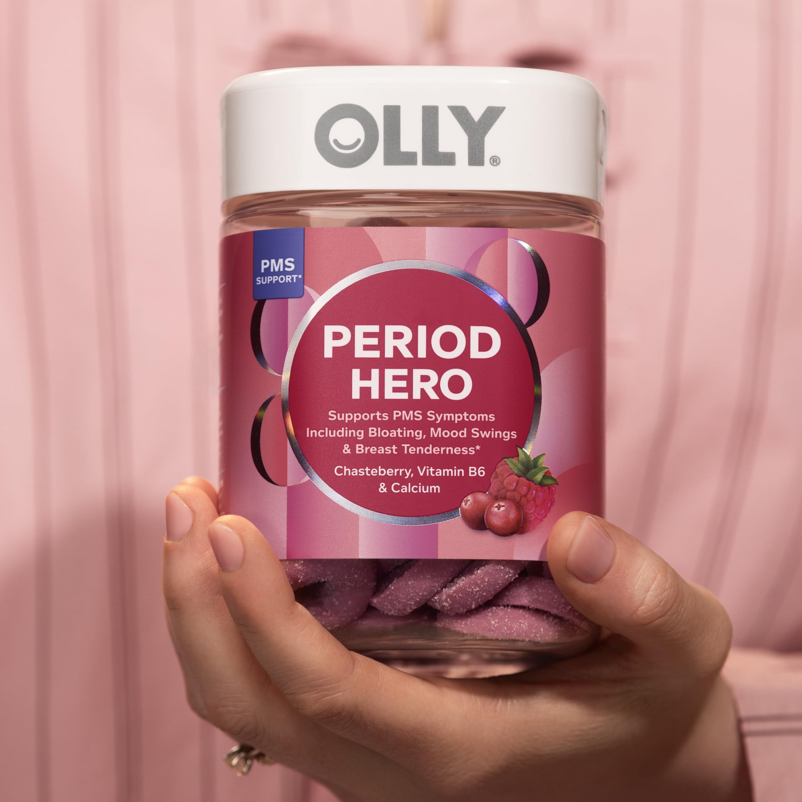 OLLY Period Hero Gummies: sin sabores ni colores sintéticos para una opción más natural.