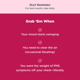 OLLY Period Hero Gummies: formato para rutina diaria de 60 gomitas.