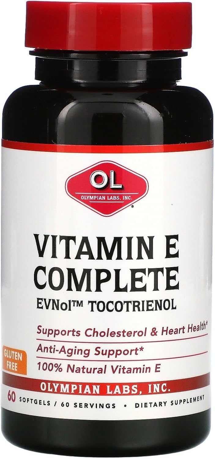 Botella de Olympian Labs Vitamina E Tocomin para uso diario y equilibrio antioxidante
