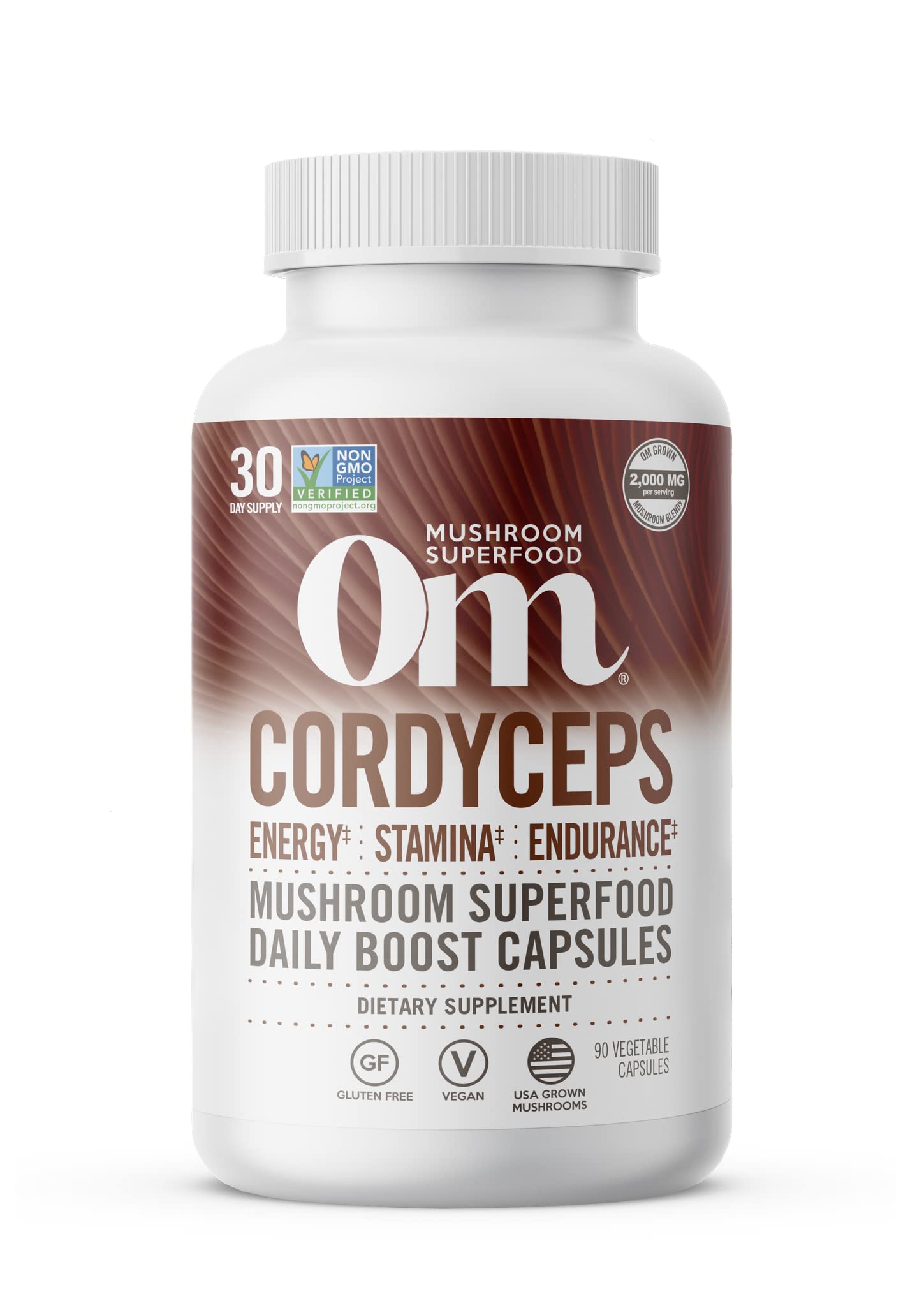 Cápsulas OM MUSHROOM Cordyceps para energía sostenida durante entrenamientos