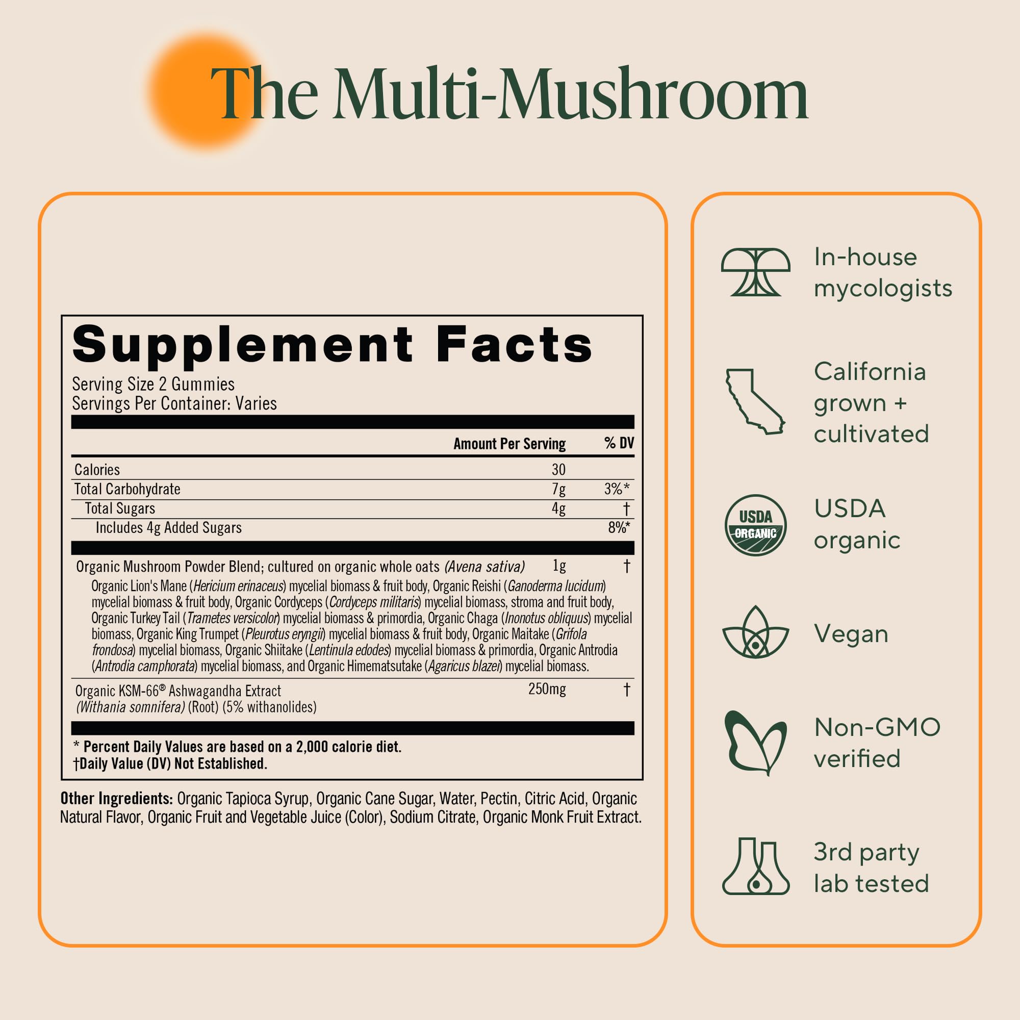 OM MUSHROOM MASTER BLEND GUMMIES textura-suave: gomitas masticables para un momento de cuidado