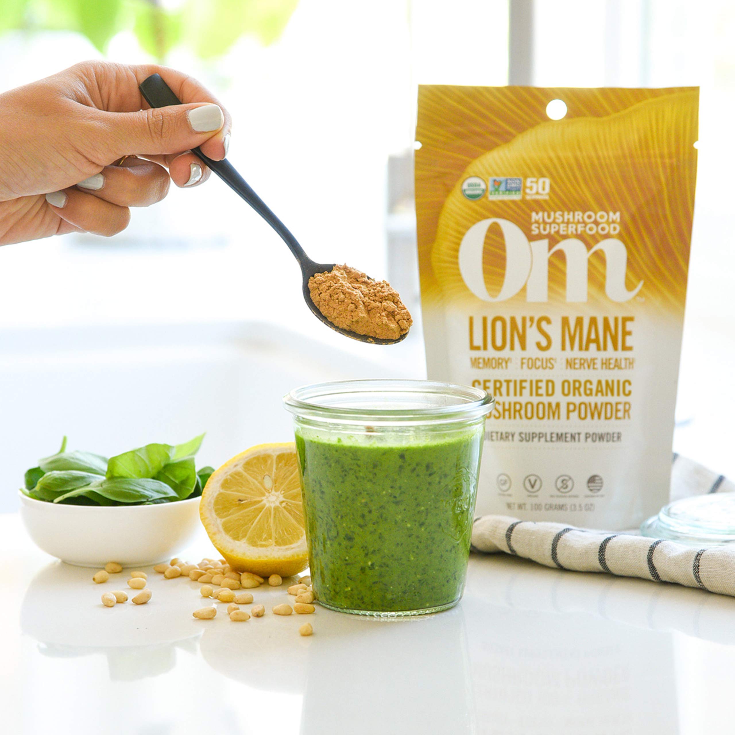 OM MUSHROOM MATRIX ingrediente hongo melena de león para claridad mental.