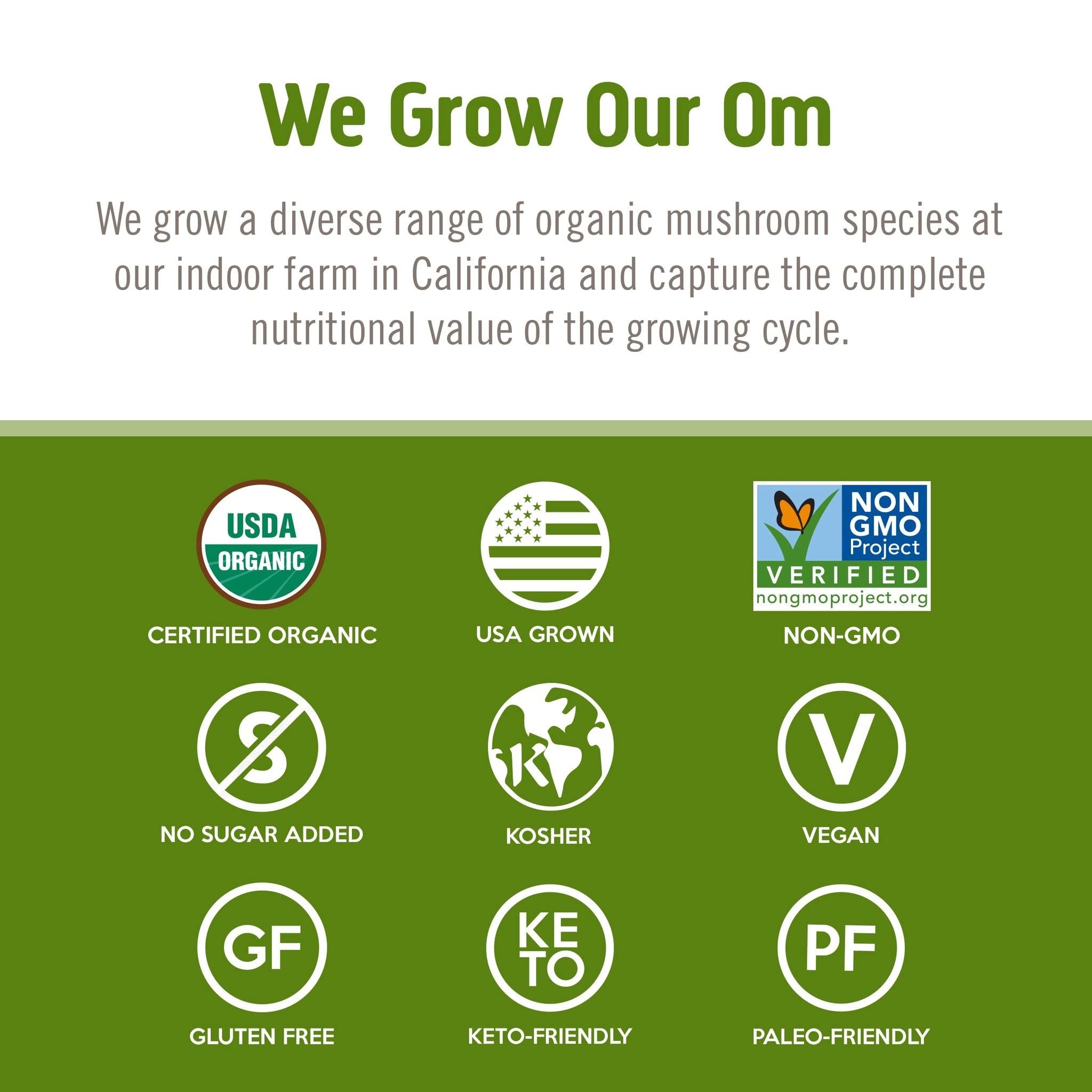 OM MUSHROOM REISHI proceso-cultivo-eeuu: cultivo responsable en Estados Unidos.