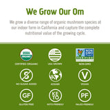 OM MUSHROOM REISHI proceso-cultivo-eeuu: cultivo responsable en Estados Unidos.