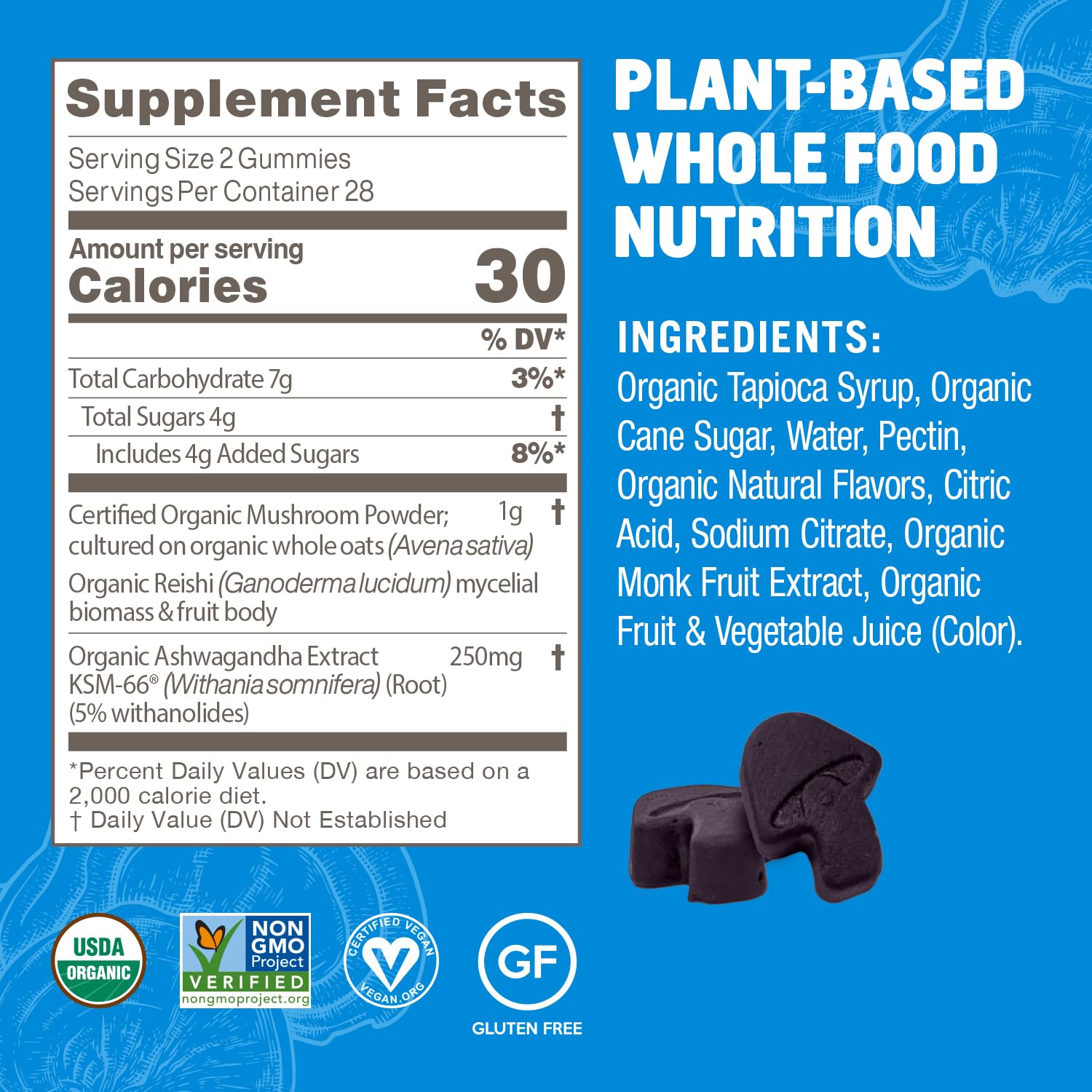 OM MUSHROOM RELAX GUMMIES, dosis diaria lista, ideal para rituales de calma