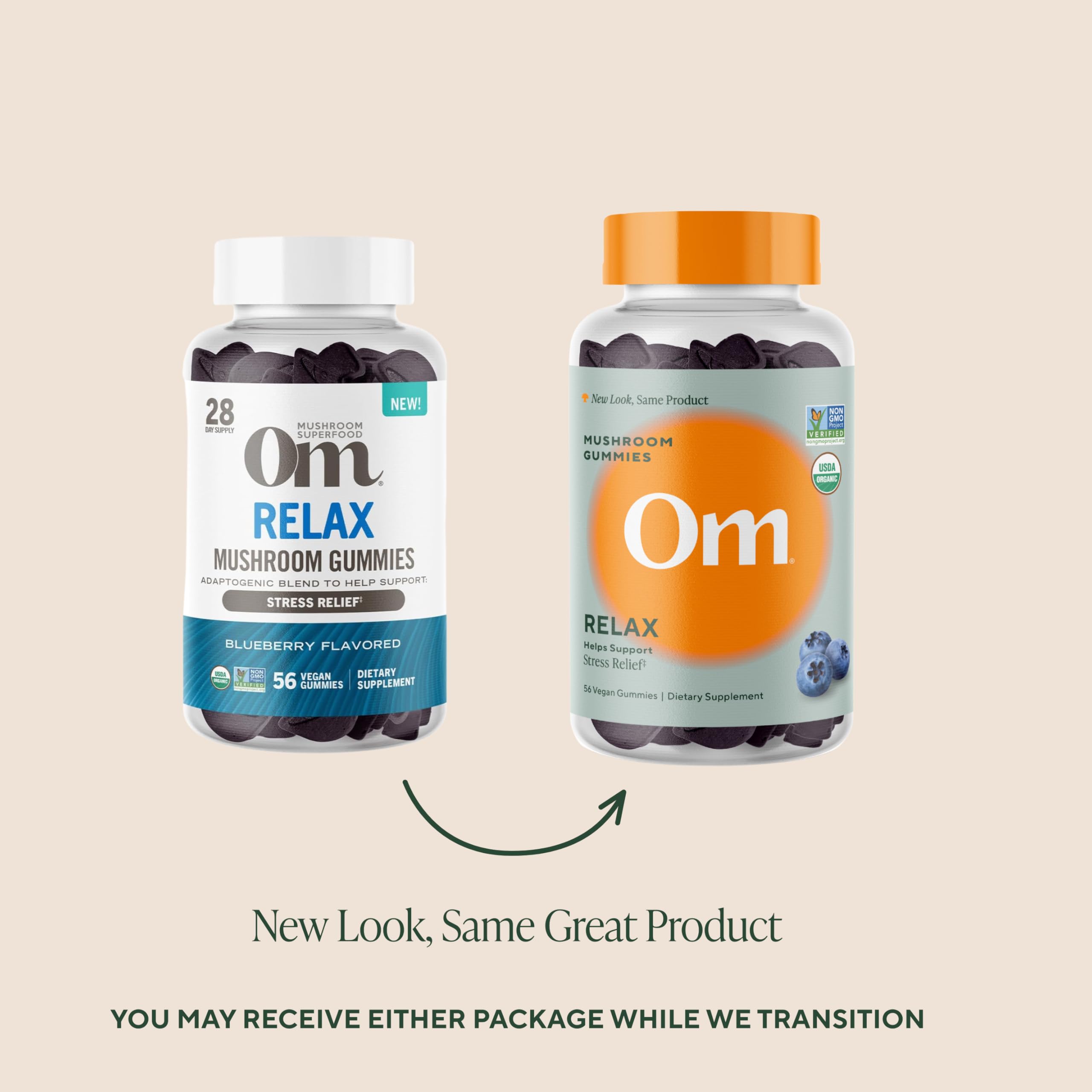 OM MUSHROOM RELAX GUMMIES, uso nocturno recomendado, ayuda a desconectar antes de dormir