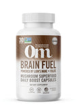OM MUSHROOM SUPERFOOD cápsulas cerebro-claridad para concentración diaria.