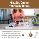 Chaga en polvo OM MUSHROOM SUPERFOOD con aroma terroso.