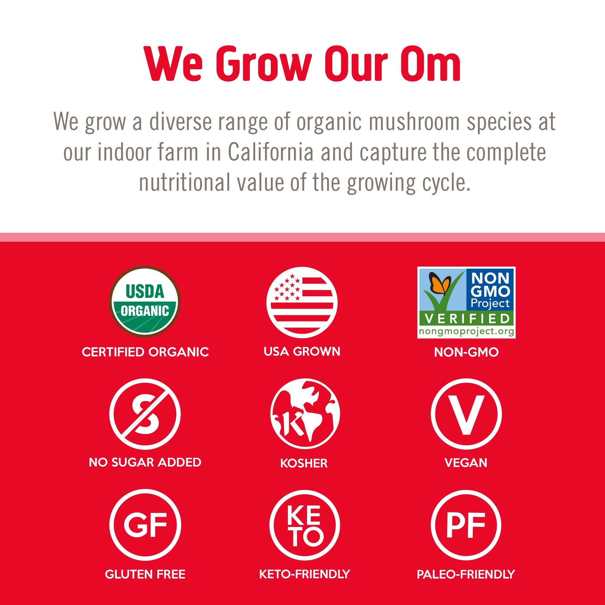 OM MUSHROOM SUPERFOOD dosis de 100 porciones para consumo diario