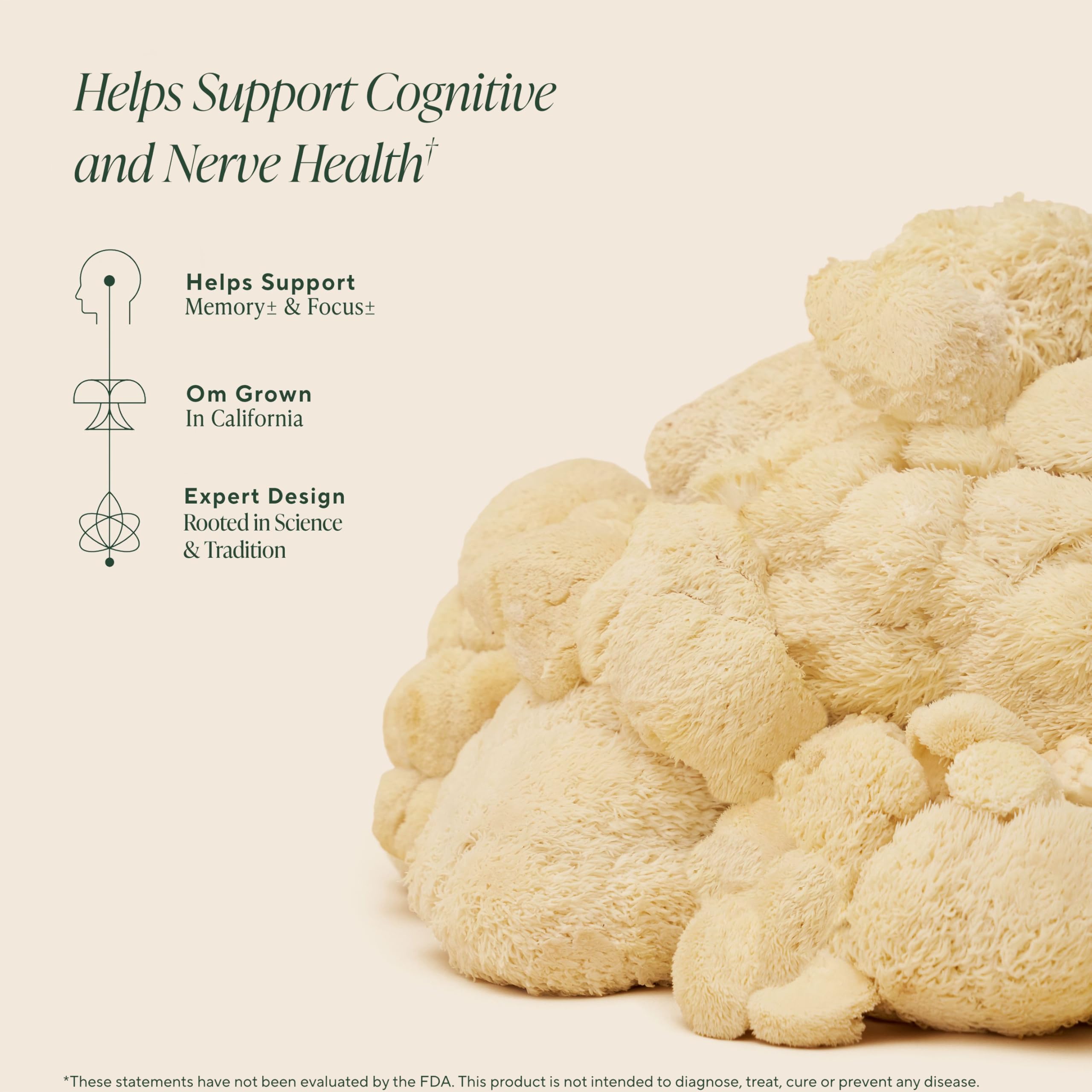 OM MUSHROOM SUPERFOOD, etiqueta orgánica USDA y compromiso con ingredientes transparentes.
