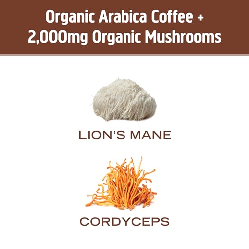 OM MUSHROOM SUPERFOOD café instantáneo, energía sostenida para iniciar el día.