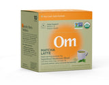 OM Mushroom Superfood Matcha Latte sobres para consumo rápido y enfoque sostenido.