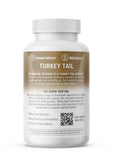 Toma rápida de OM Mushroom Superfood Turkey Tail con agua, rutina sencilla.