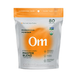 OM MUSHROOMS Master Blend en empaque, polvo orgánico para uso diario.
