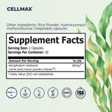 Omax3 Cellmax: plan de dos cápsulas diarias para rutina de bienestar.