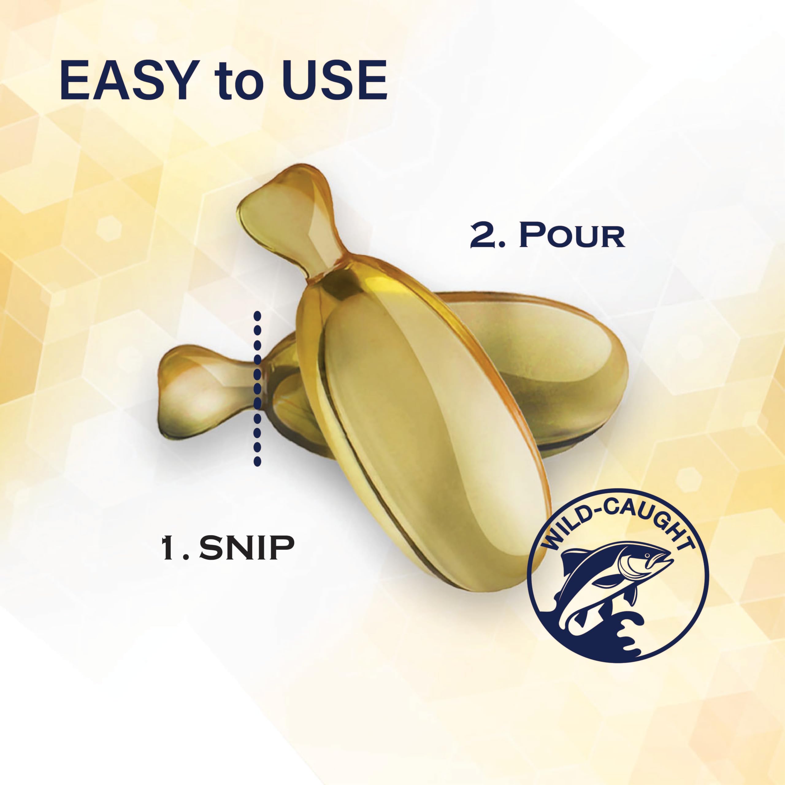 Omega Caps HP Snip Tips con sello NASC para calidad y seguridad