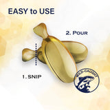 Omega Caps HP Snip Tips con sello NASC para calidad y seguridad