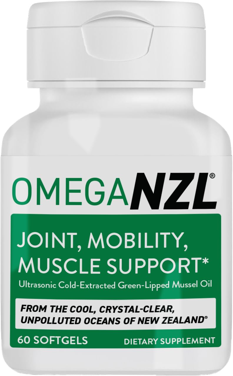 OMEGANZL bote de cápsulas softgel omega-3, fácil de tragar para apoyar las articulaciones.