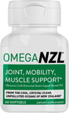 OMEGANZL bote de cápsulas softgel omega-3, fácil de tragar para apoyar las articulaciones.