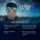 OmegaXL Sport: cápsulas blandas fáciles de tomar para recuperación diaria.