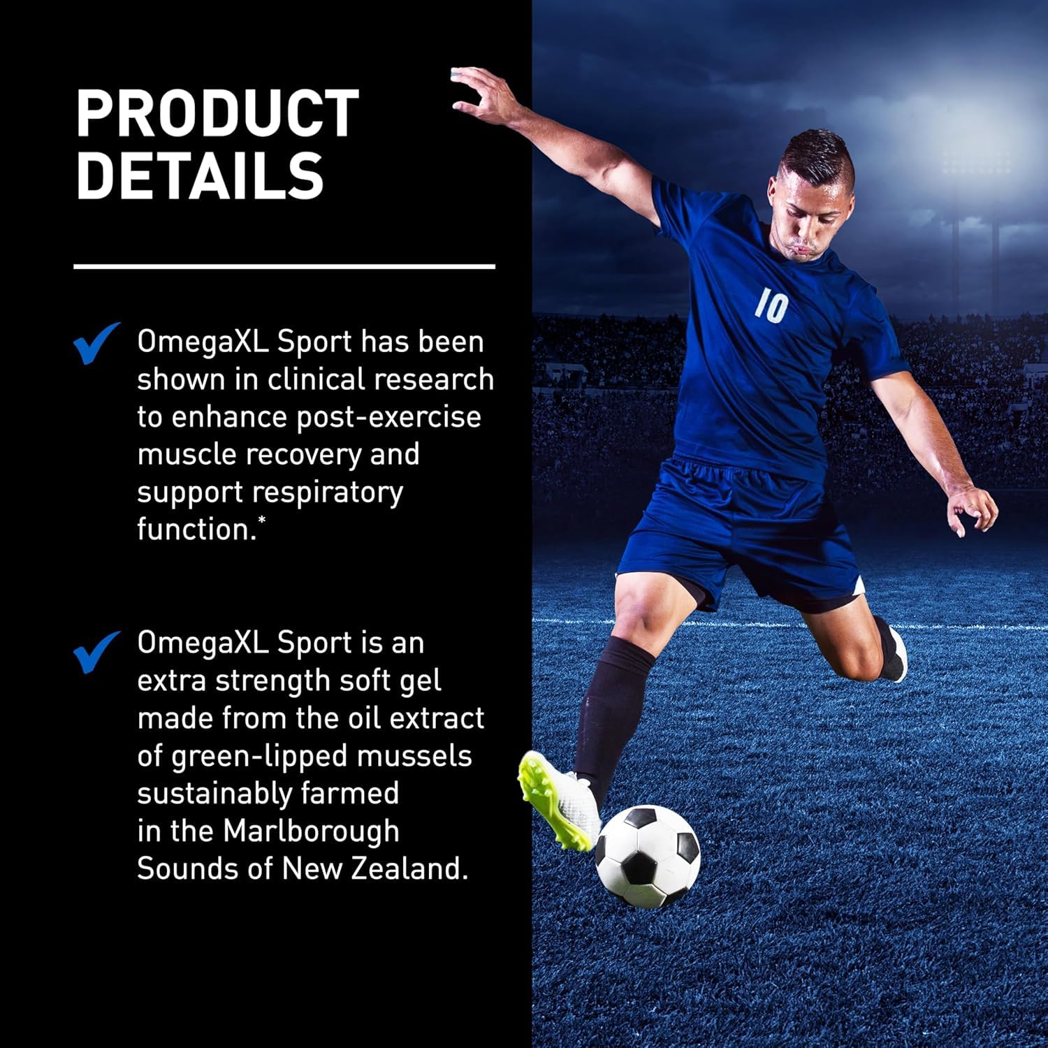OmegaXL Sport: envase con tapa flip-top, fácil de abrir para uso diario.