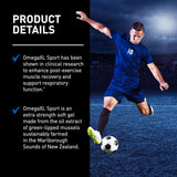 OmegaXL Sport: envase con tapa flip-top, fácil de abrir para uso diario.