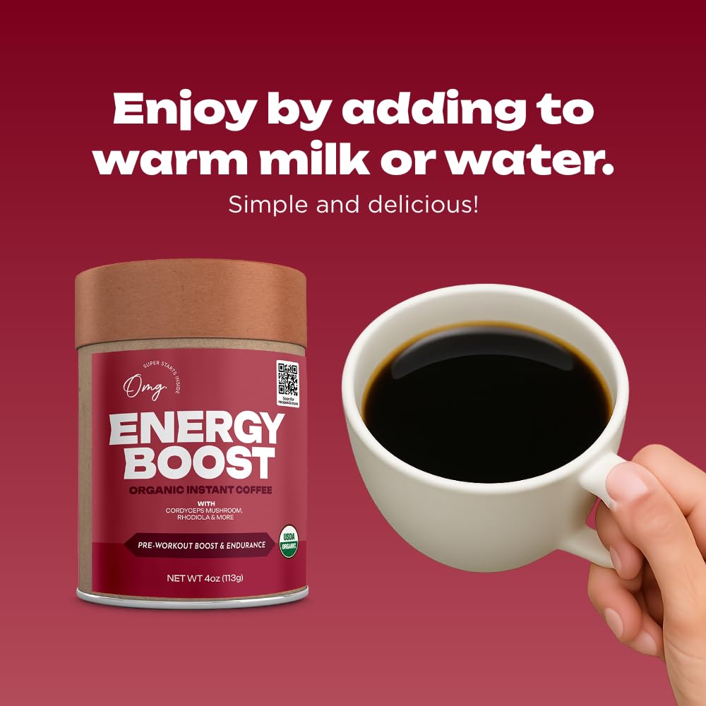 OMG Superfoods envase orgánico destacando calidad limpia