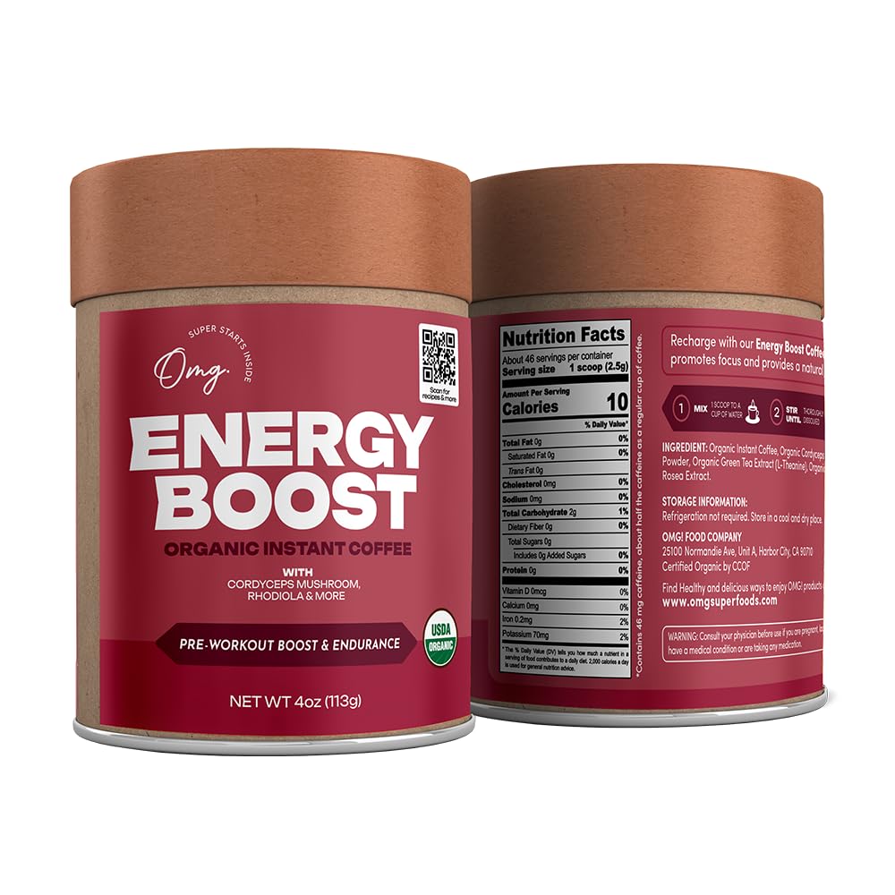 OMG Superfoods taza lista para disfrutar con leche vegetal