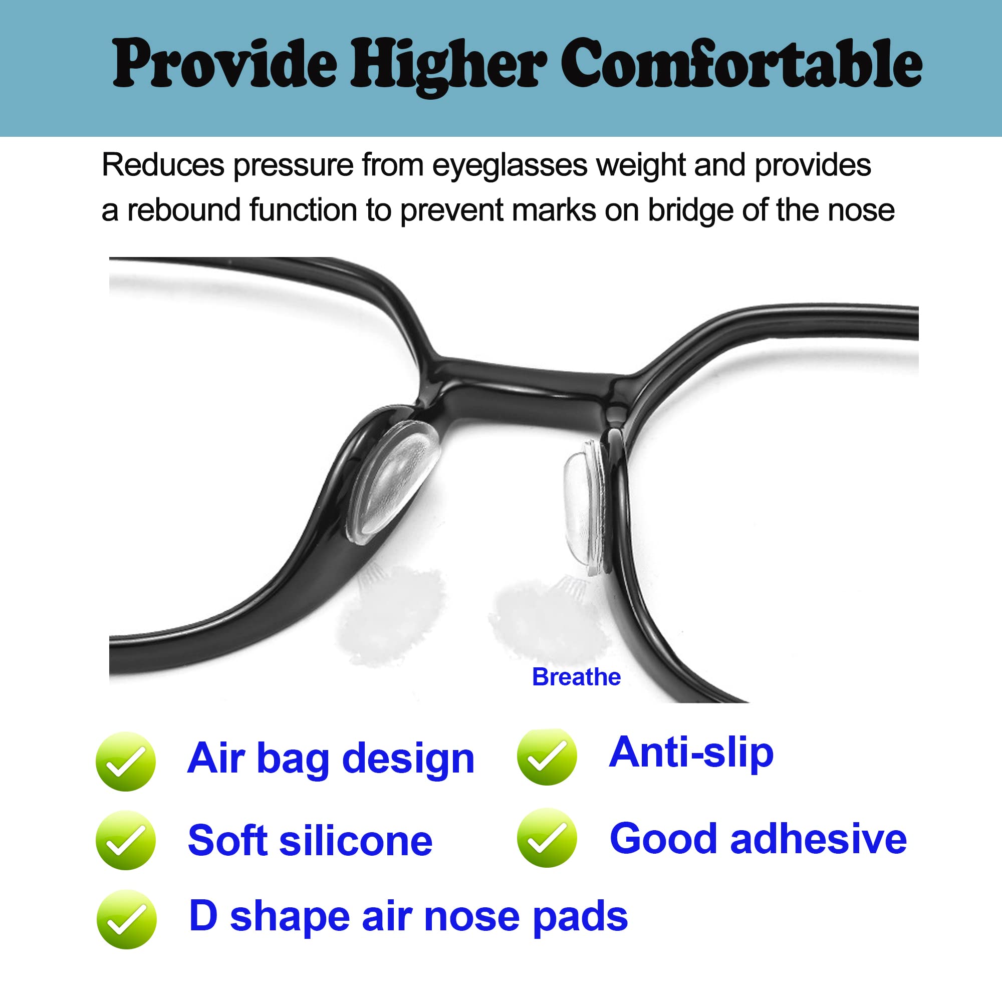 Omnful almohadillas antideslizantes para gafas con sujeción estable.
