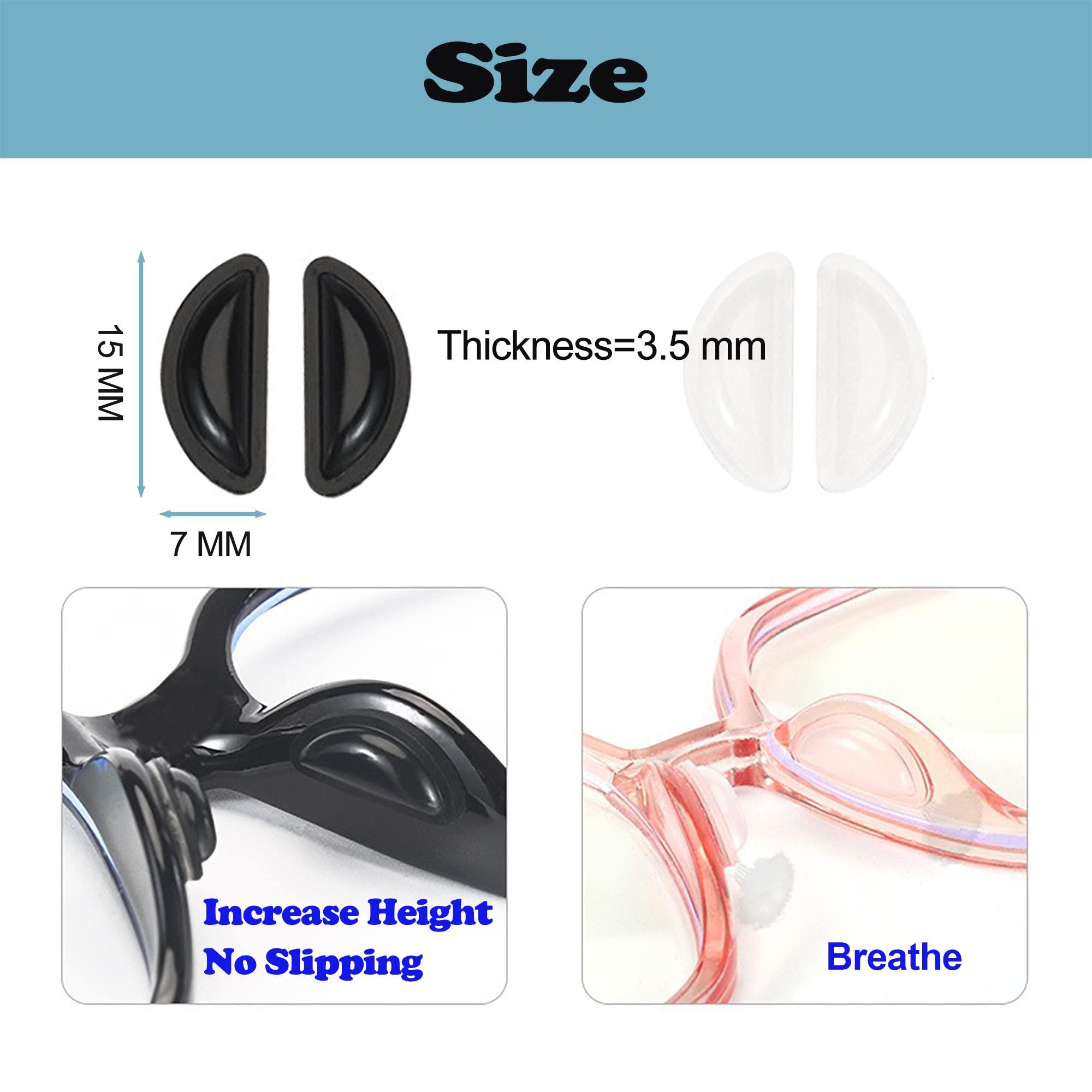Almohadillas de silicona suave Omnful para uso prolongado sin irritación.