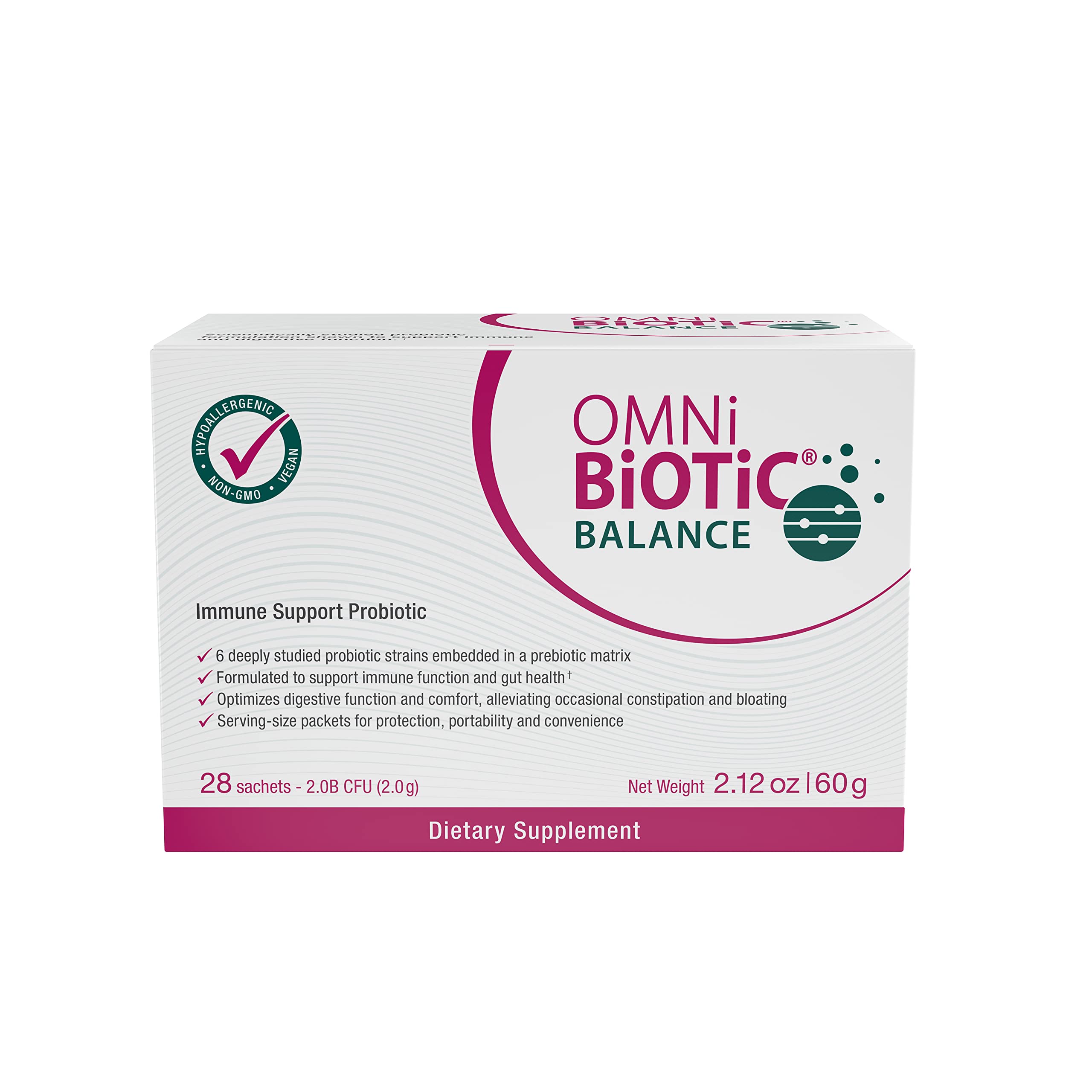 Paquetes diarios OMNi BiOTiC Balance para uso sencillo sin refrigeración