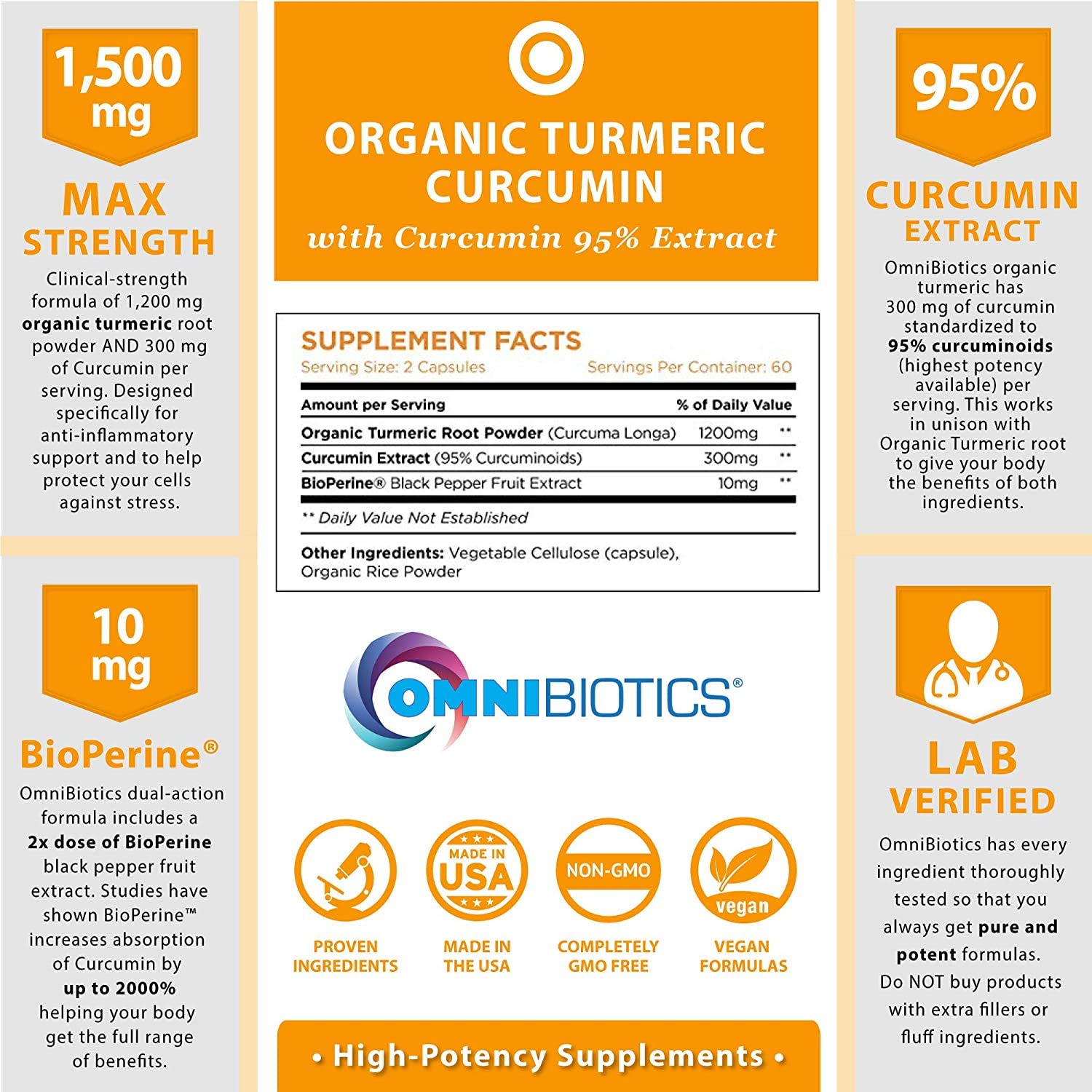 OmniBiotics cápsulas veganas 1500 mg, fácil de incorporar en la rutina.