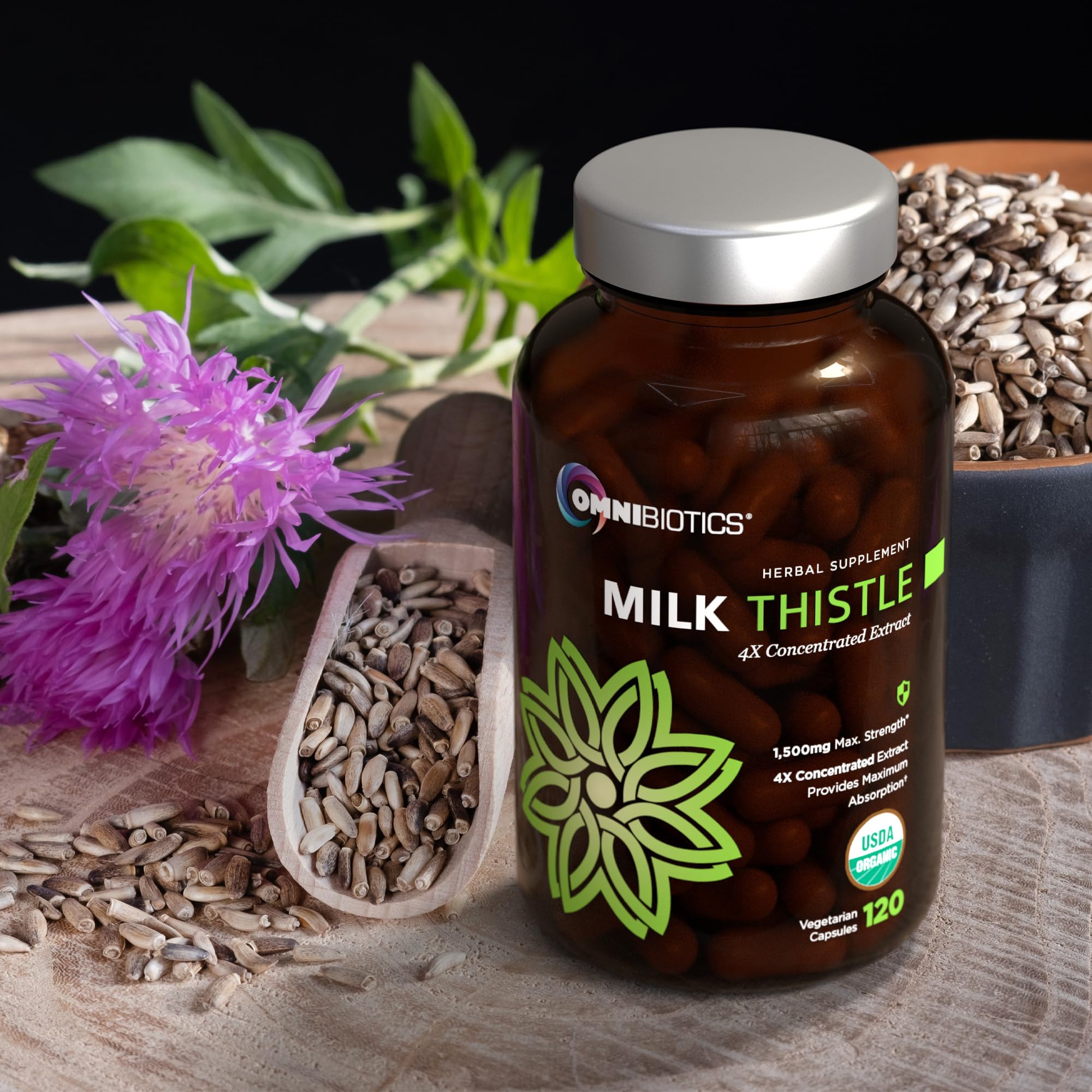 OmniBiotics detalle cápsula trasera — información nutricional clara para usuarios