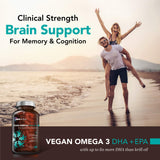 Bote de OmniBiotics Omega3 DHA EPA, cápsulas veganas fáciles de tomar