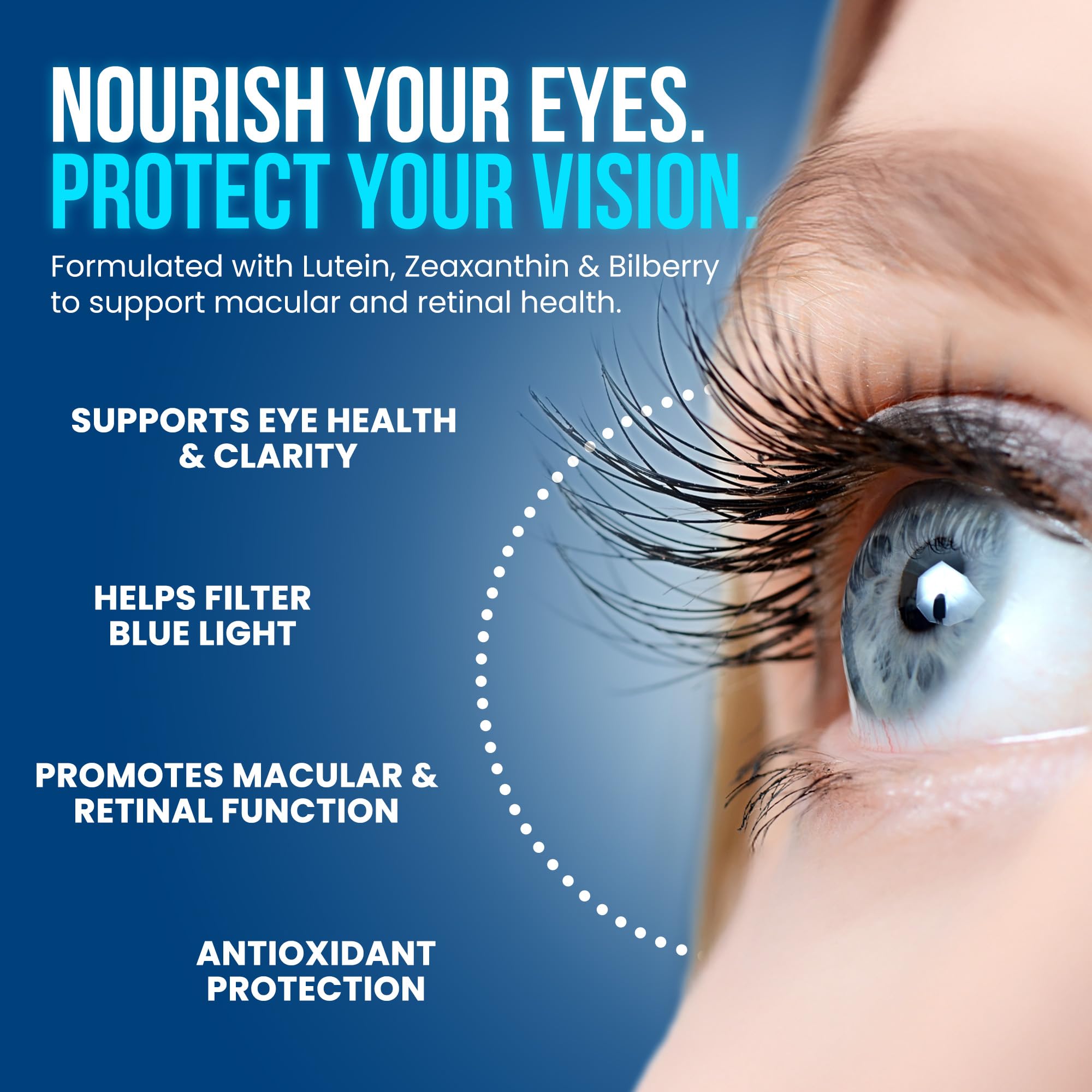 OmniBiotics Vision Clarity, cápsulas veganas útiles para visión durante pantallas.