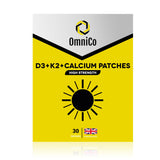 OmniCo Parches D3 K2 Calcio, empaque compacto para fácil almacenamiento.