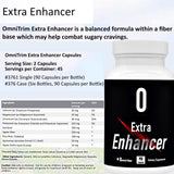 Omnitrition OmniTrim Extra Enhancer ingredientes clave, fibra y cromo en foco