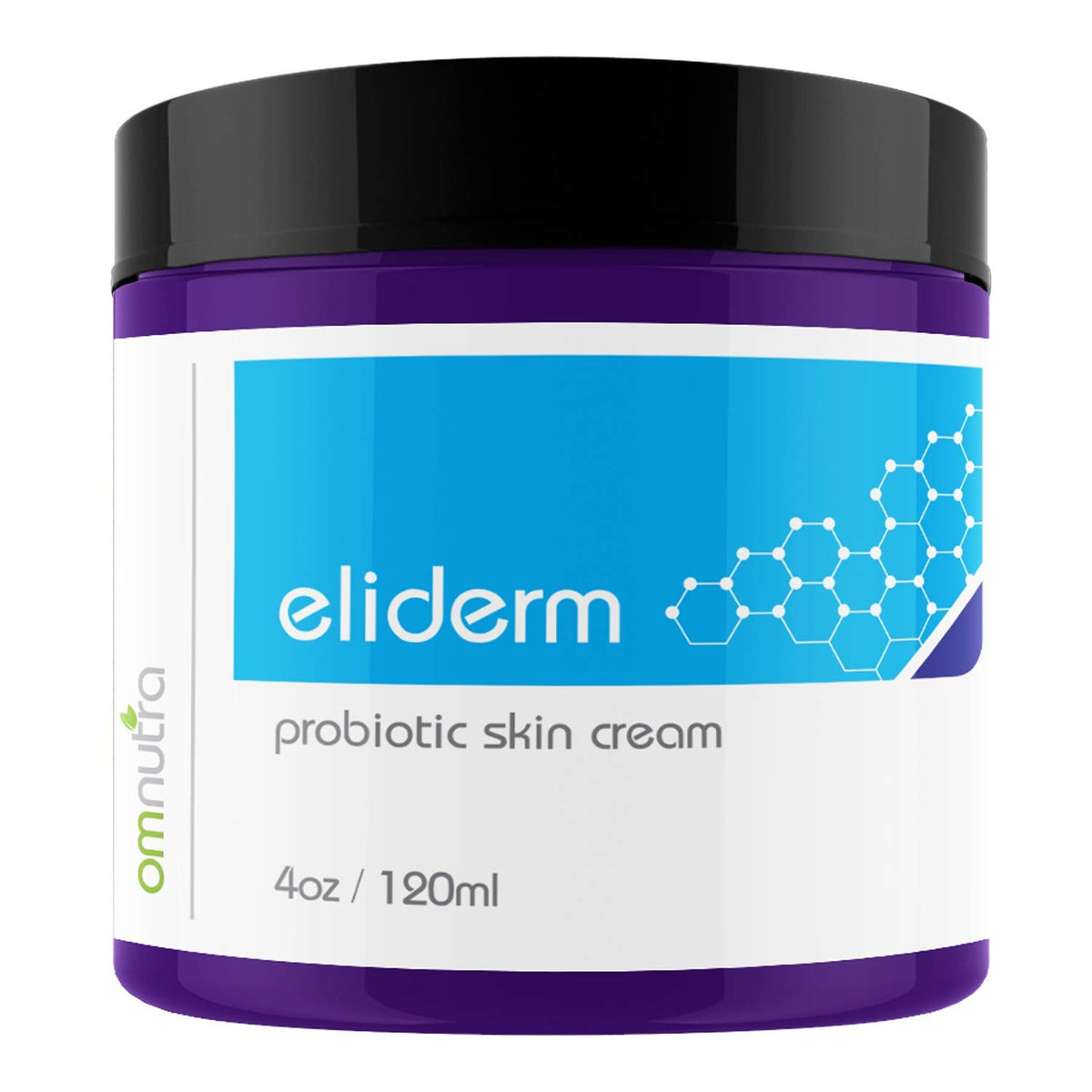 OmNutra crema probiótica para la piel en tarro de 4 oz, hidratación para diario.
