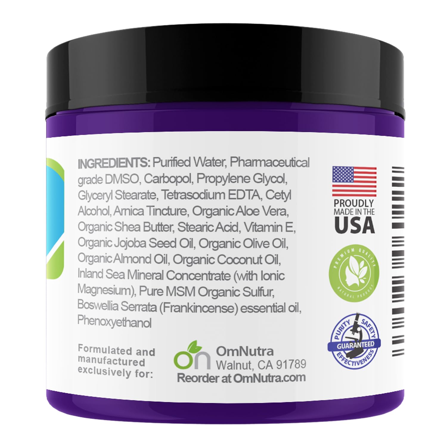 OmNutra DMSO crema para músculos: masaje y confort muscular en casa.