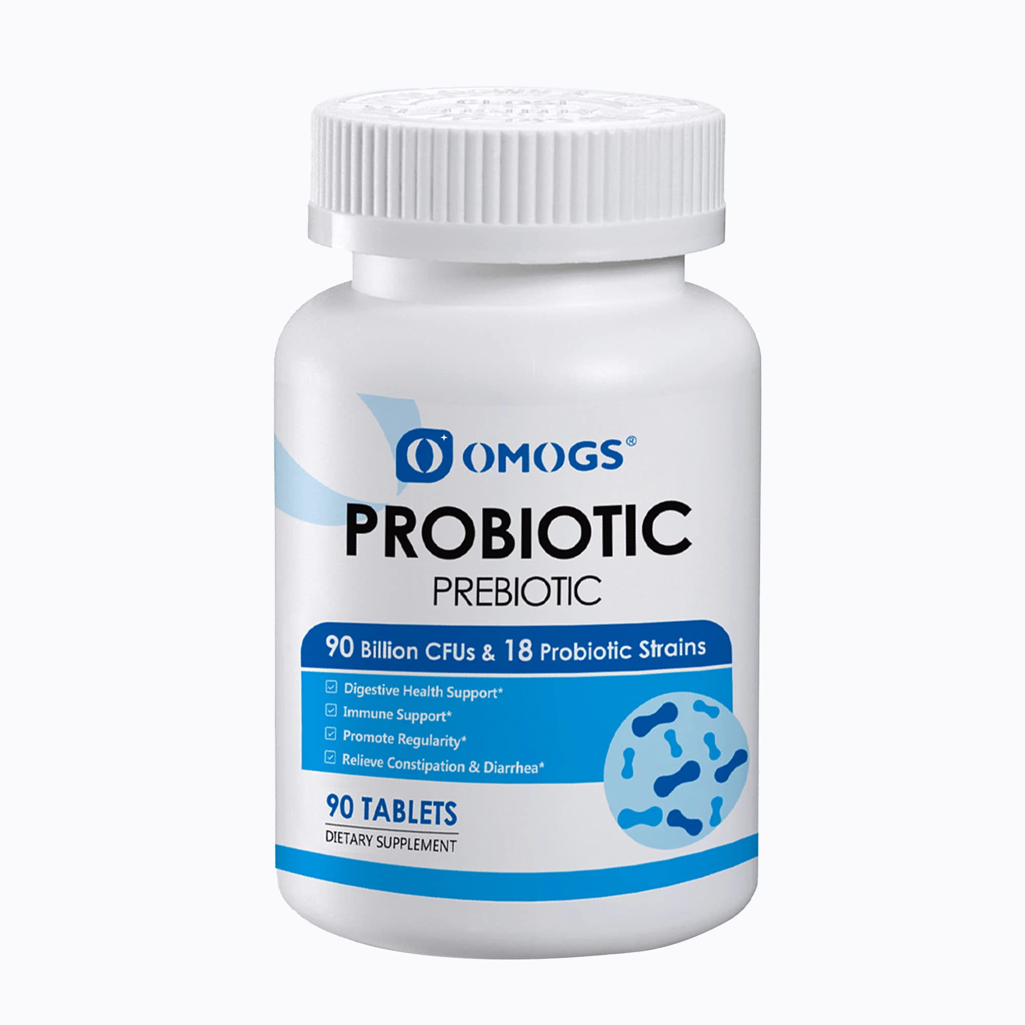 OMOGS Probióticos, botella con vertido para inicio de la dosis diaria y salud intestinal