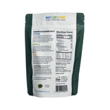 On Target Living botella con spirulina y chlorella CGF para consumo diario.