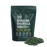 On Target Living tabletas spirulina y chlorella CGF, vista frontal.